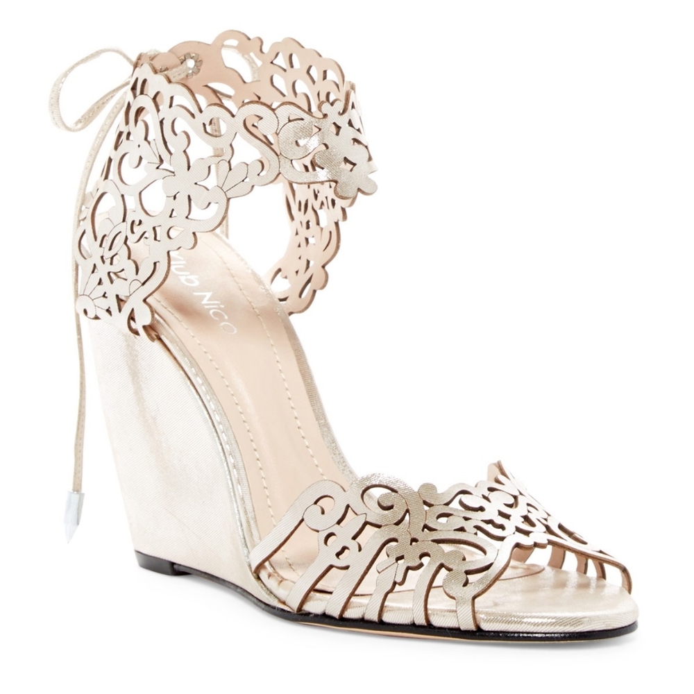 Klub Nico - Moxie Pure Laser Cut Wedge Sandal